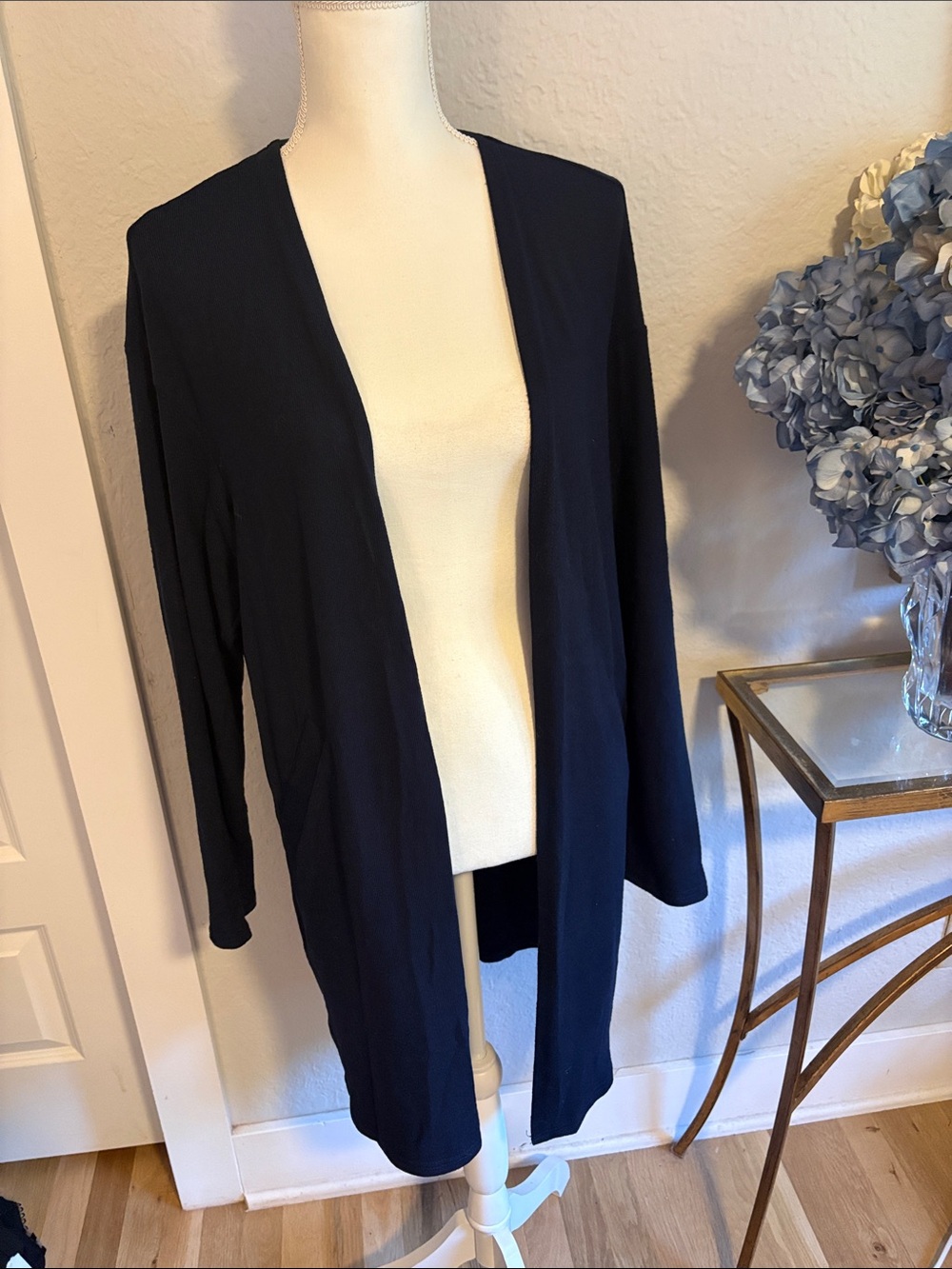 Classic Navy Open-Front Women's Cardigan